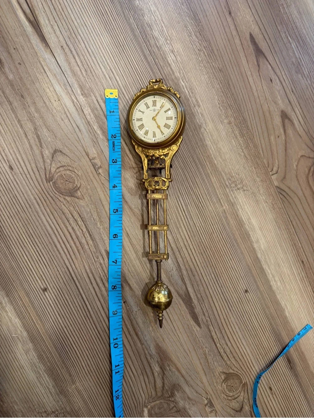 Vintage Brass Swinging Mystery Clock Pendulum